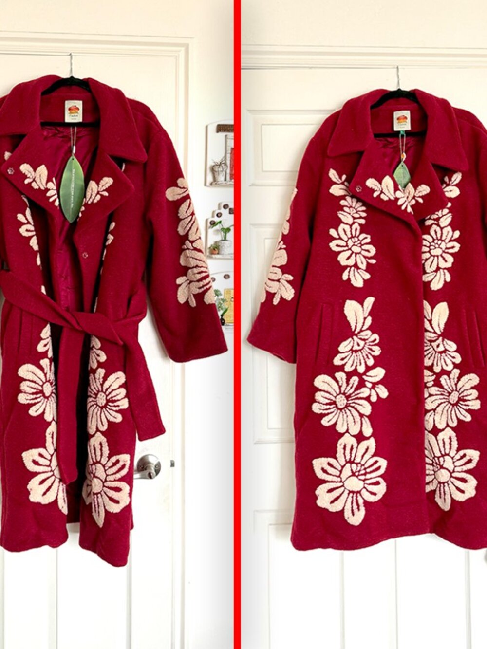 FARM RIO Burgundy Bold Flowers Coat *SOLD OUT ONLINE* - Size XL - Picture 7 of 12